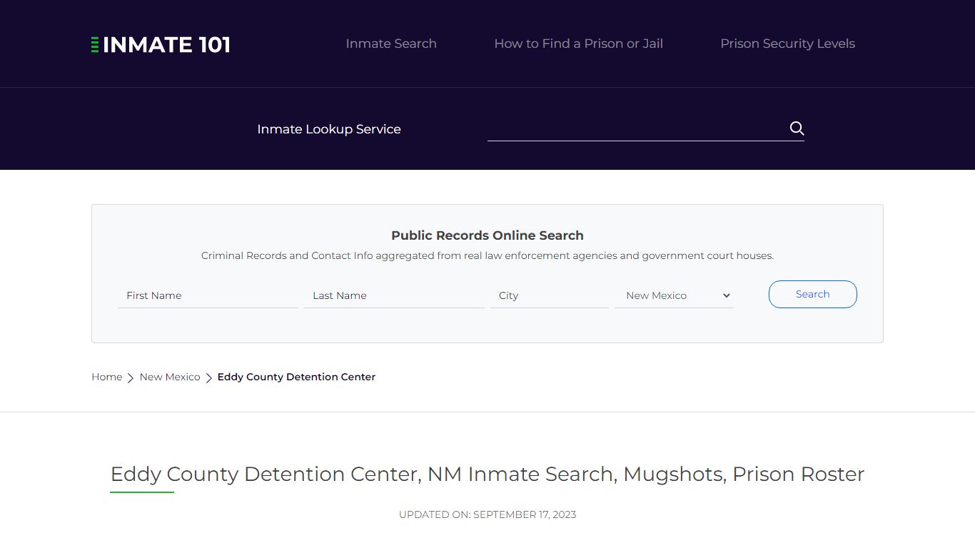 Eddy County Detention Center, NM Inmate Search, Mugshots, Prison Roster ...